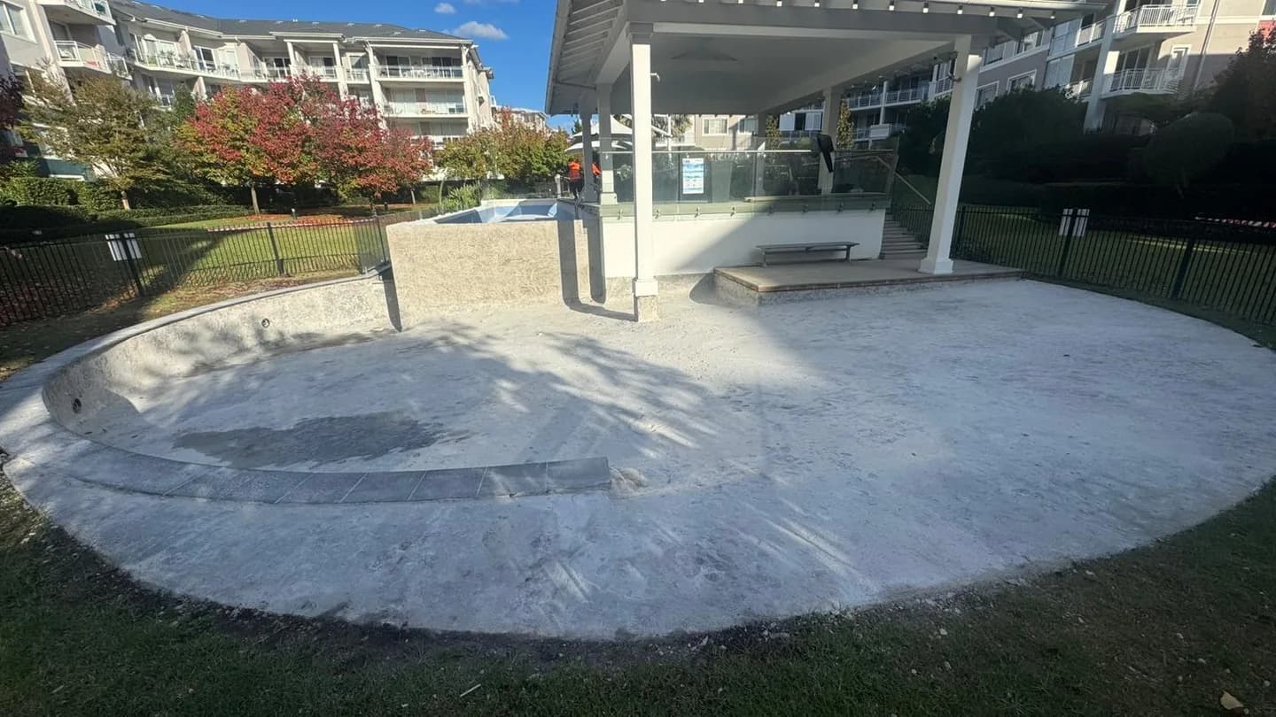 Commercial strata block swimming pool strip out work, view 3