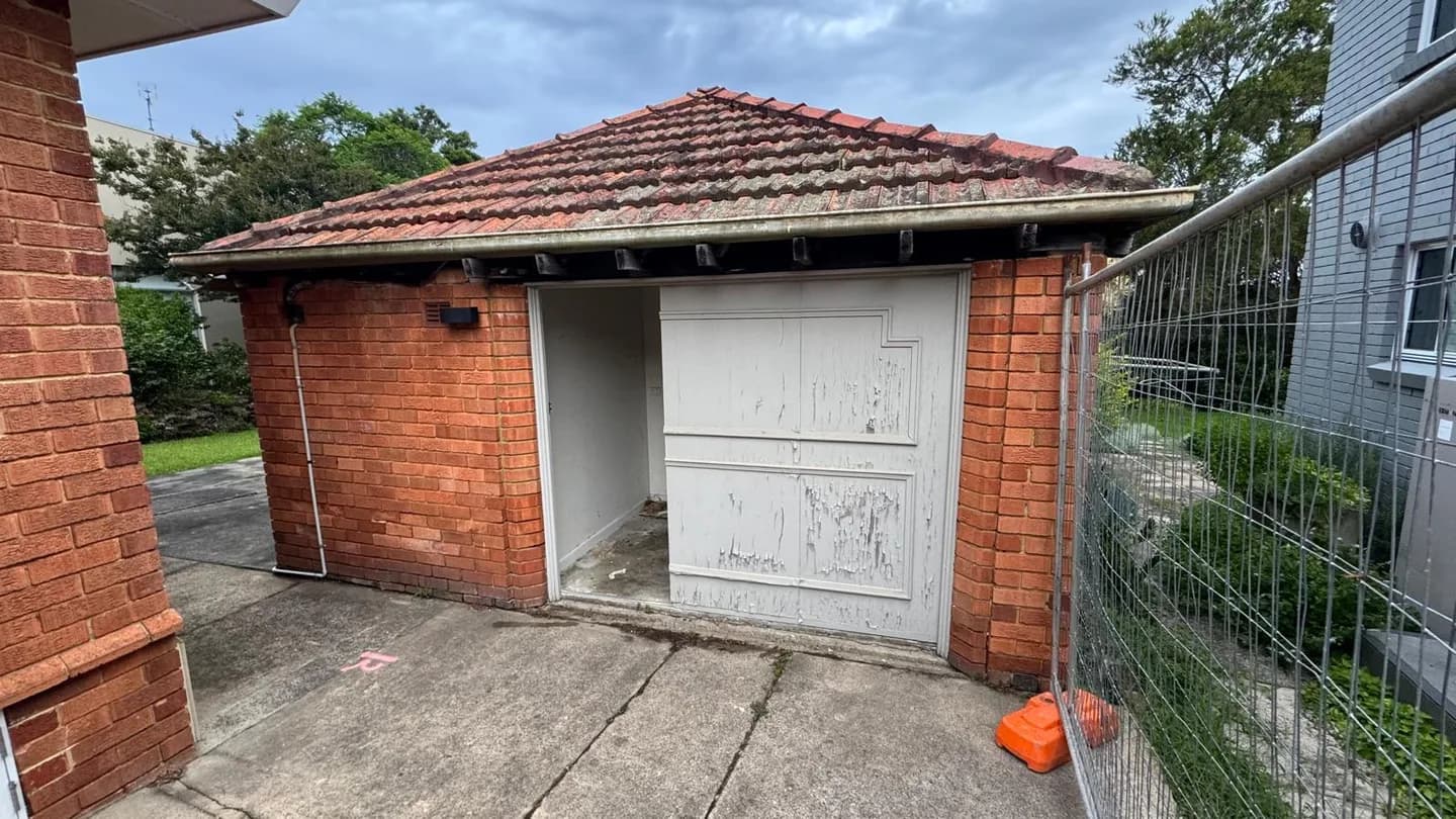 Garage demolition work, view 3