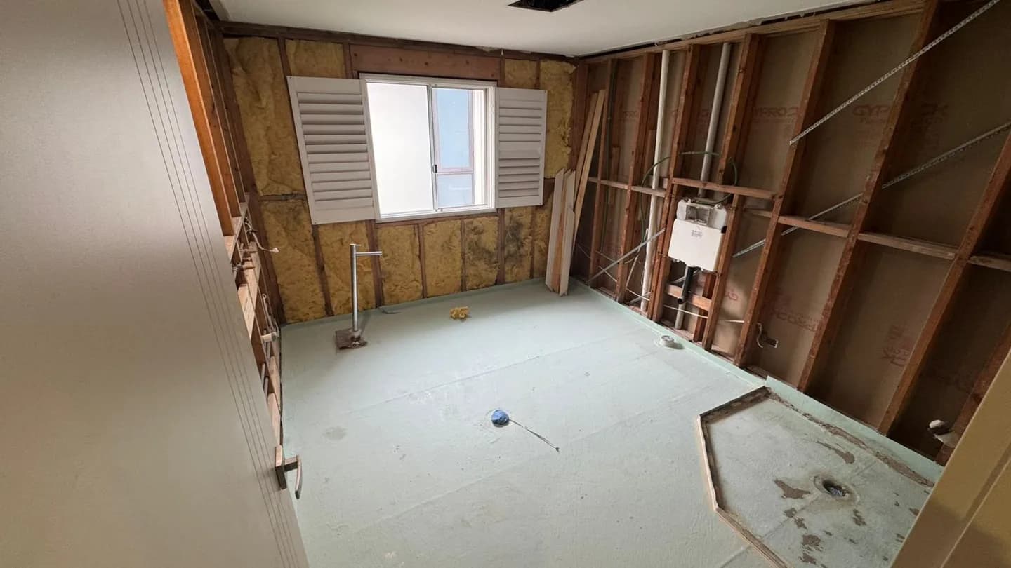 Residential bathroom strip out work, view 4