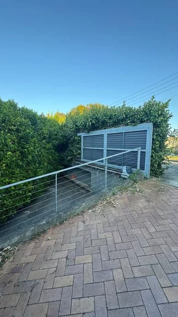Residential driveway, gate and hedge removal work, view 2