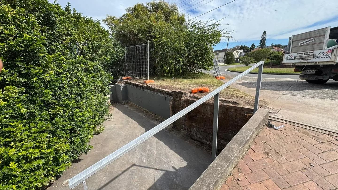 Residential driveway, gate and hedge removal work, view 4