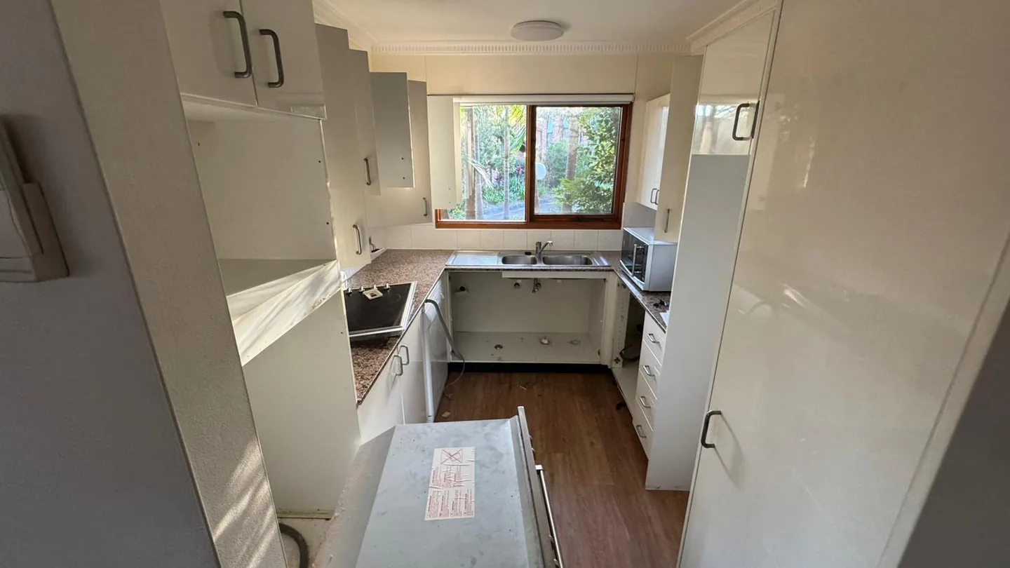 Residential kitchen strip out work, view 12