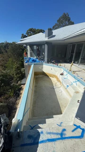 Residential pool strip out work for a contractor, view 2