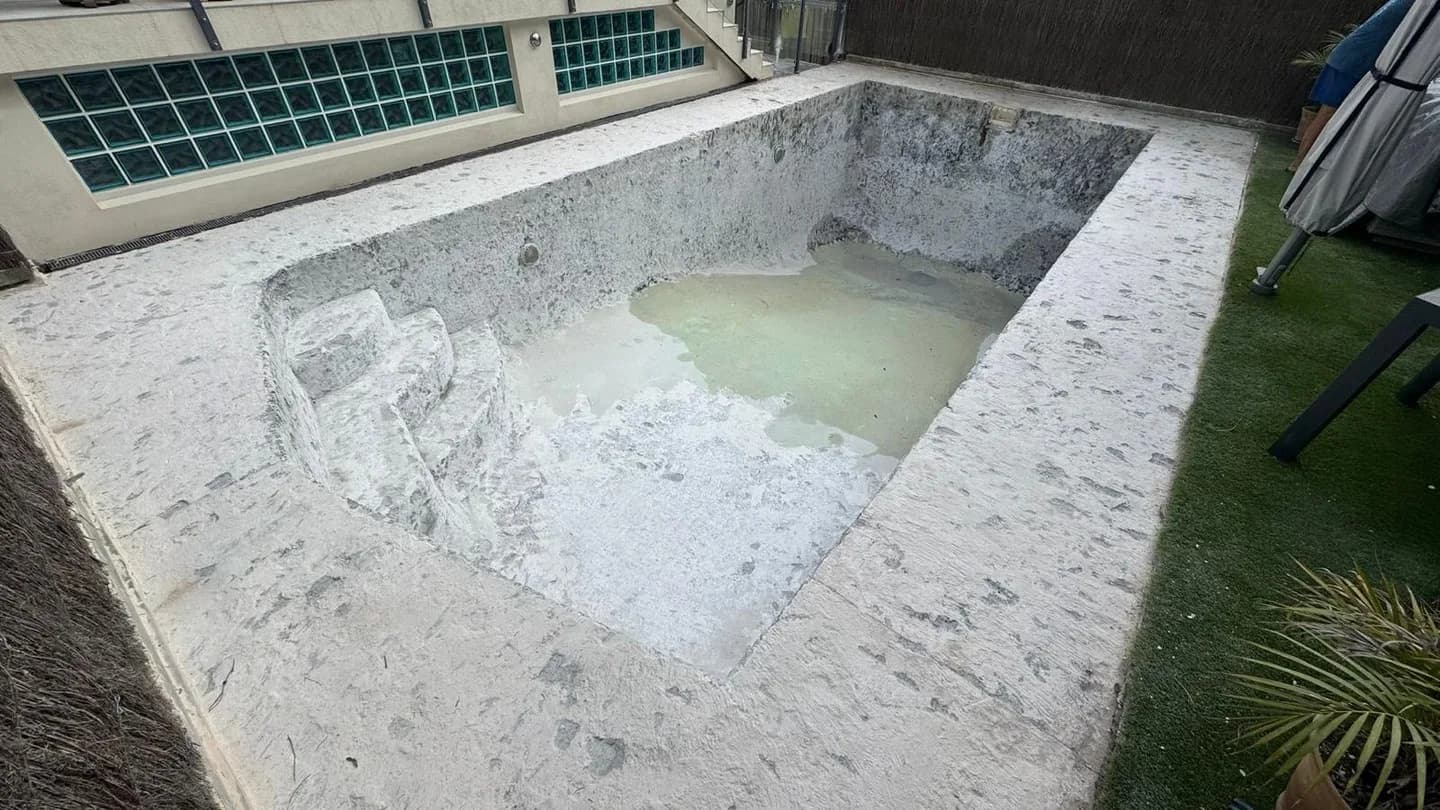 Residential swimming pool strip out work, view 6