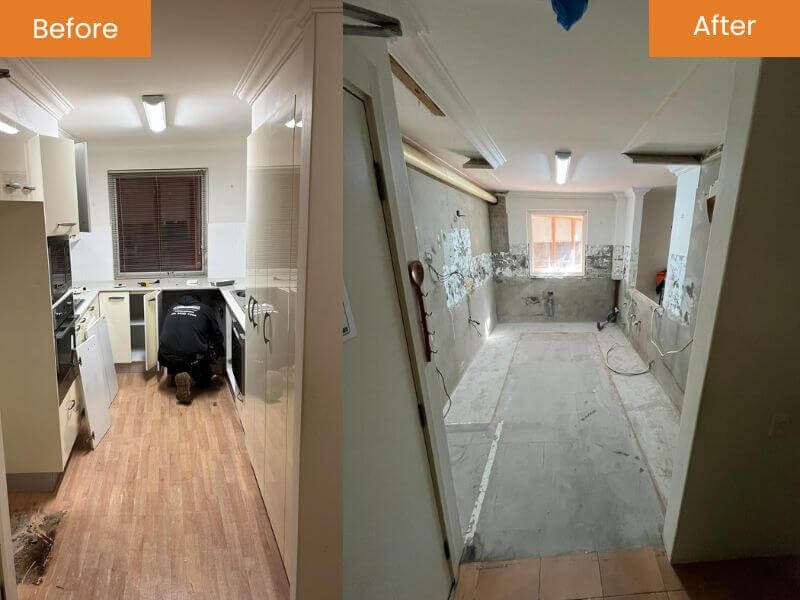 Before And After Strip Out 1