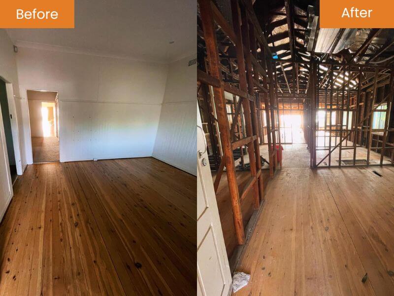 Before And After Strip Out 3