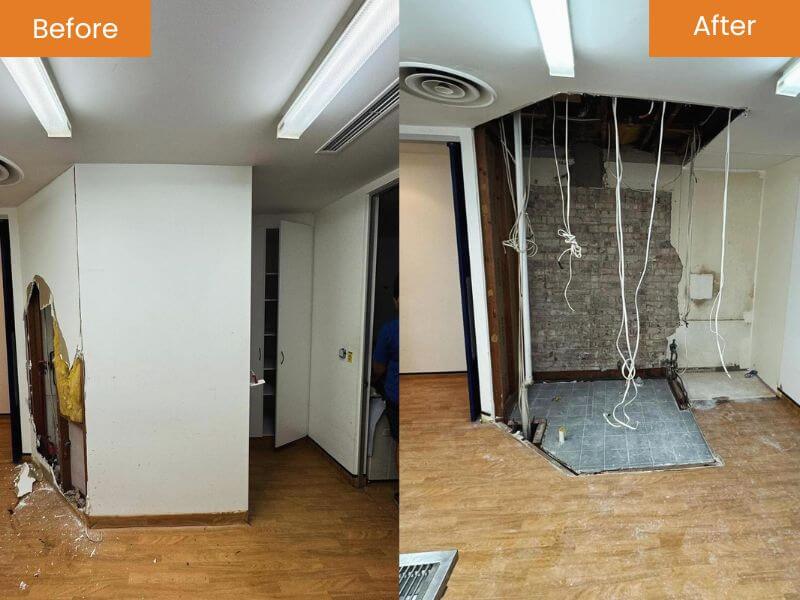 Professional wall removal service in Sydney